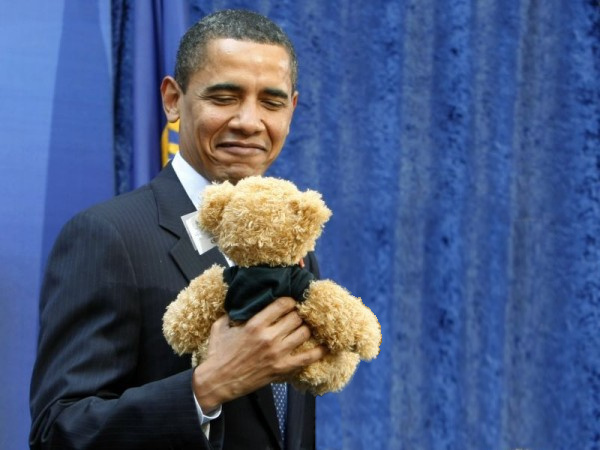 Teddy Land: Obama with a Teddy Bear
