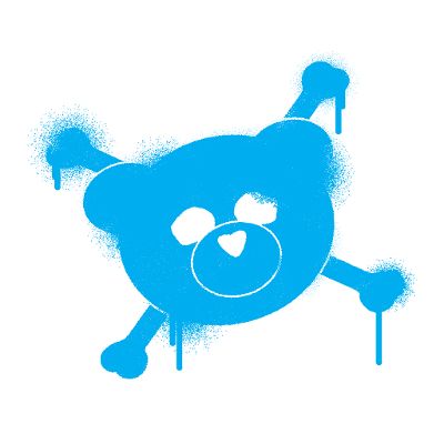 Teddy land: Rockabyebabymusic blue bear logo