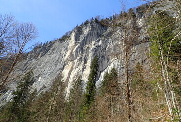 Toplitzsee, the rock face is 180 m high