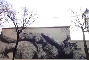Fox graffiti - Vienna, Austria