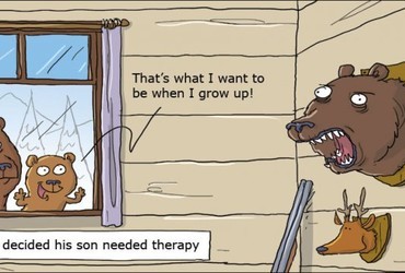 That's what I want to be when I grow up!  –  When Arnie decided his son needed therapy. - Wumo