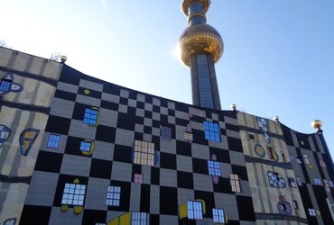 Spittelau incineration plant painted by Hundertwasser - Vienna, Austria