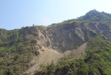This is what building roads does to the face of the mountain - Munsiyari, India