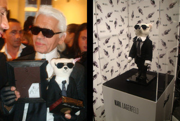 Karl Lagerfeld and His Teddy Bear