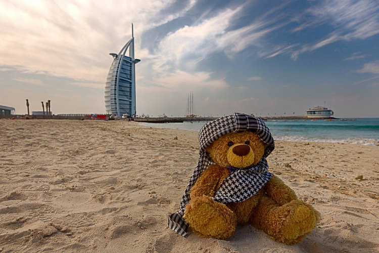 Teddy Land: Christian Kneidinger traveling with his Teddy in Dubai