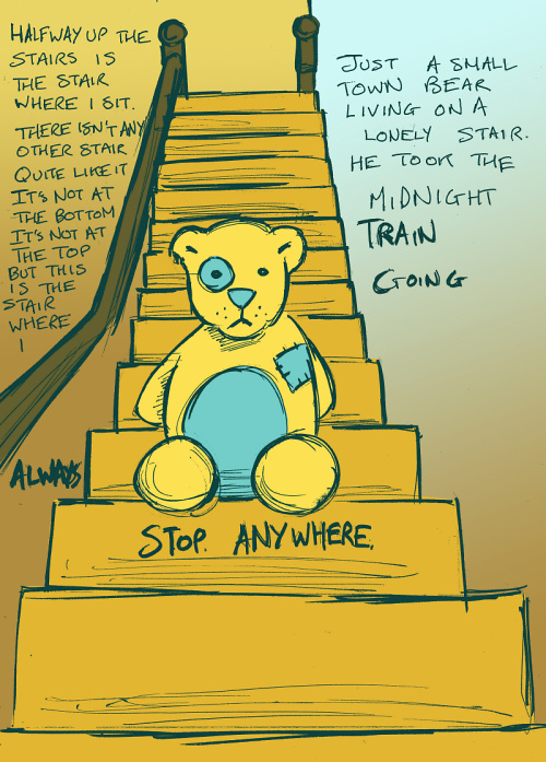 Teddy Land: Bear on the stair