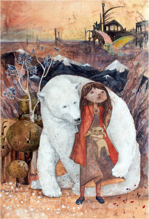 Teddy Land: Illustration by Tatyana Glebova for "East" by Edith Pattou