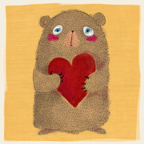 Teddy Bear with a heart by Teodor Lozanov