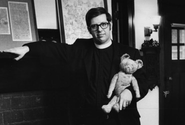 The Rev. Stephen Williamson of Wilkes-Barre, Pa., with teddy bears and sons, 1970.