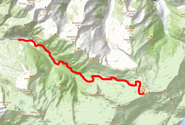 The route - 13 km, 1377 denivelation