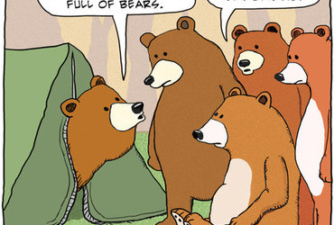 Greg and Karen say it wouldn't be a party without a whole tent full of bears.