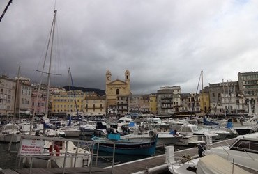 Old Harbour and the church, Bastia - Corsica, France
