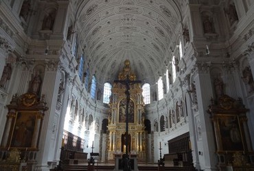 The nave and high altar of St Michaels Church, Munich, Bavaria, Germany, 16th century