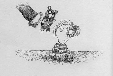 Unwisely, Santa offered a teddy bear to James, unaware that he had been mauled by a grizzly earlier that year. - Tim Burton