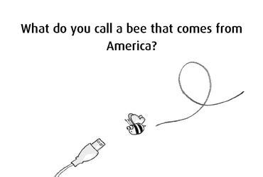 What do you call a bee that comes from America?