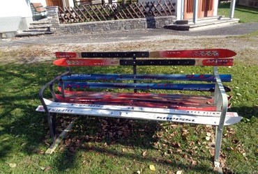 Weißenbach bei Liezen, are benches made from the skis found in spring when the snow melts?