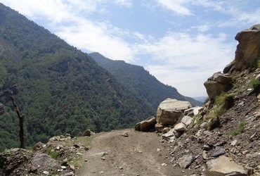 The roads - now there are, now there aren't. Gori Ganga