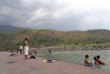Alaknanda river which flows into Gang - Rishikesh, India