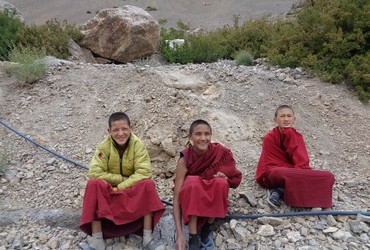 Tenzing, Tenzing and Tenzing, as in Hillary and Tenzing - Kye Gompa, Key Monastery, Tibetan Buddhist monastery 4166 m, Spiti Valley, Tibet