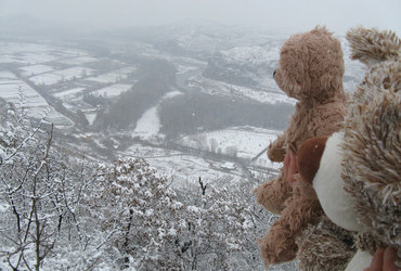 Kozhuh mountain - looking over Rupite, where Vanga lived. Vanga is popular Bulgarian blind clairvoyant.