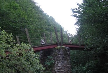 Trans Pyrenees 2013 - Borce, France, Monsieur Dzibelac broke Pont de Trungas in half