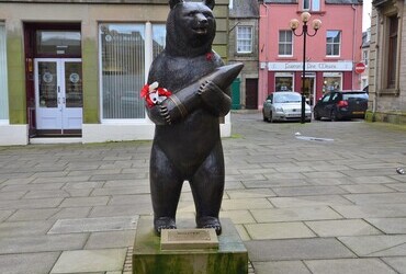 Woytek statue in Duns, Scotland